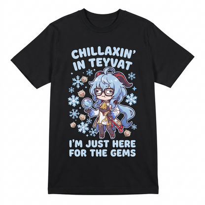 Cryo Archer Fantasy Character Graphic Apparel, Aesthetic Waifu Video Game Inspired Fan Art Unisex T-shirt