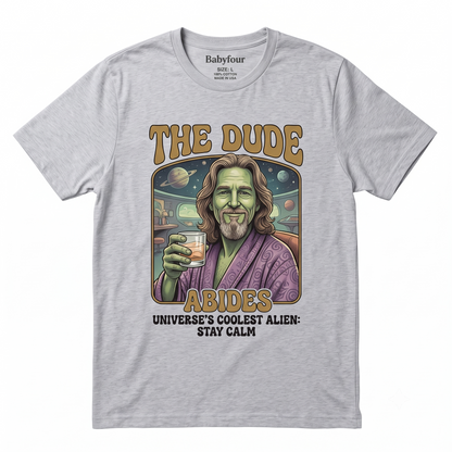 Retro The Dude Abides Graphic Tee  Vintage 90s Slacker Movie Inspired Design  Cozy Laid Back Comfort Top - Unisex T-shirt