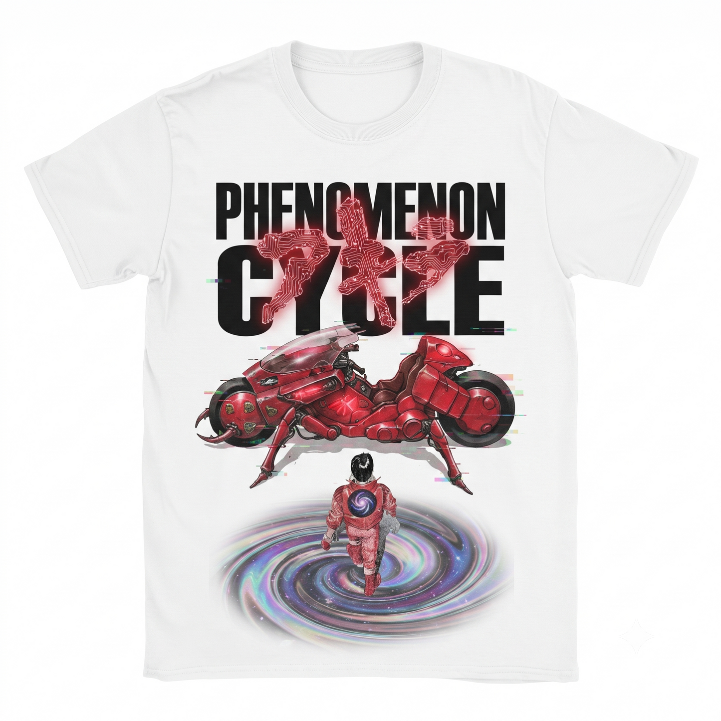Retro 90s Cyberpunk Biker Aesthetic Graphic Tee, Distressed Manga Inspired Streetwear, Vintage Style Aesthetic Unisex T-shirt
