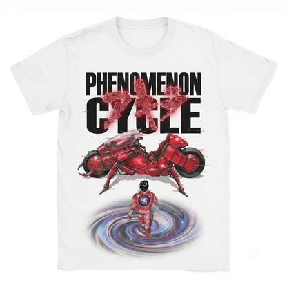 Retro 90s Cyberpunk Biker Aesthetic Graphic Tee, Distressed Manga Inspired Streetwear, Vintage Style Aesthetic Unisex T-shirt
