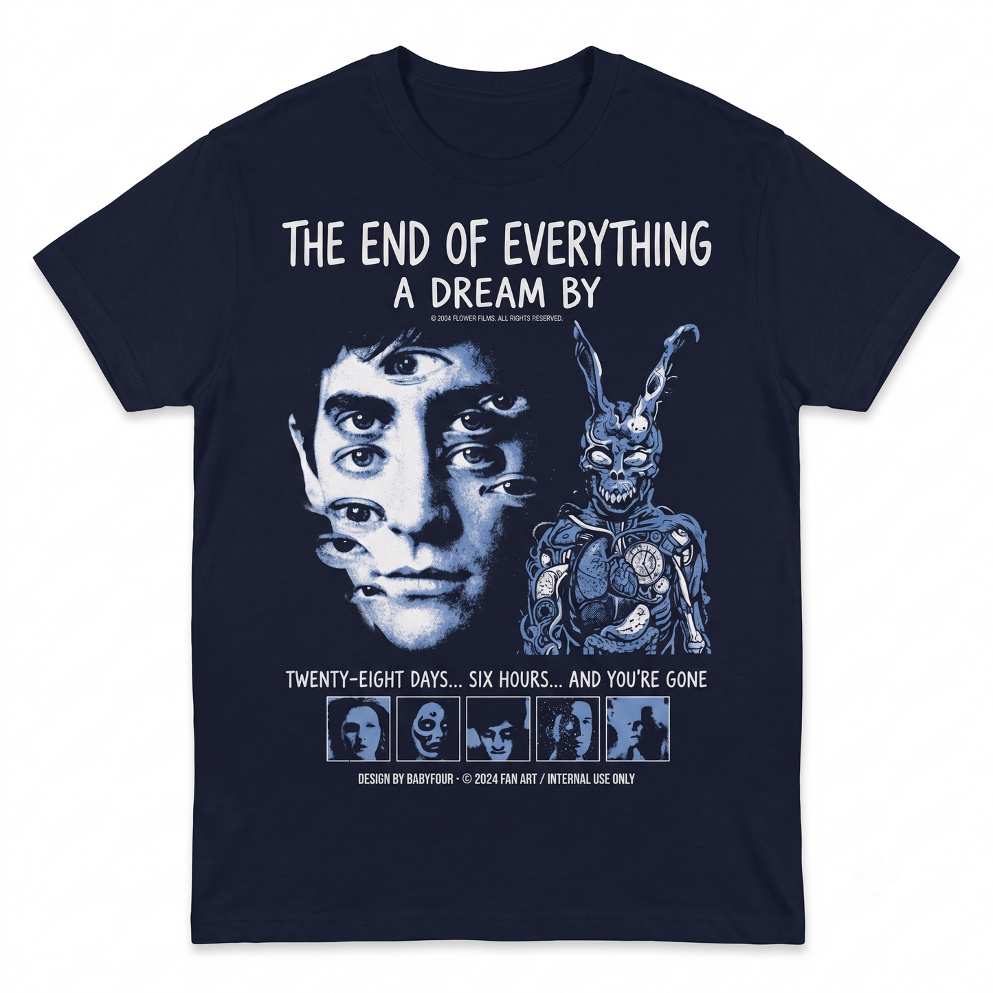 Retro Psychological Thriller Rabbit Mask Graphic Tee  Vintage Cult Film Art Shirt Unisex T-shirt