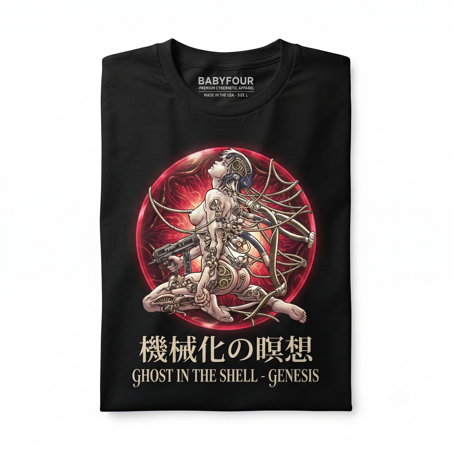 Classic Cybernetic Major Heroic Manga Sci-Fi Graphic Apparel Unisex T-shirt