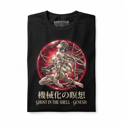 Classic Cybernetic Major Heroic Manga Sci-Fi Graphic Apparel Unisex T-shirt