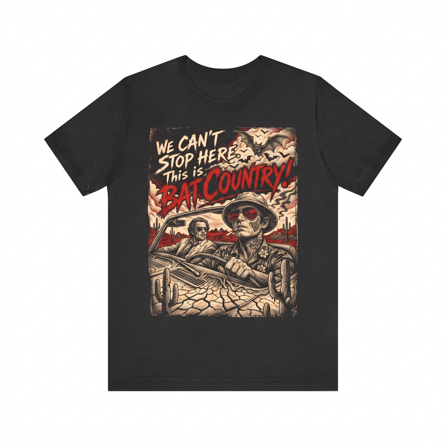 Gonzo Journalist Bat Country Vintage Graphic Tee - Retro Las Vegas Desert Trip Quote Merch Unisex T-Shirt