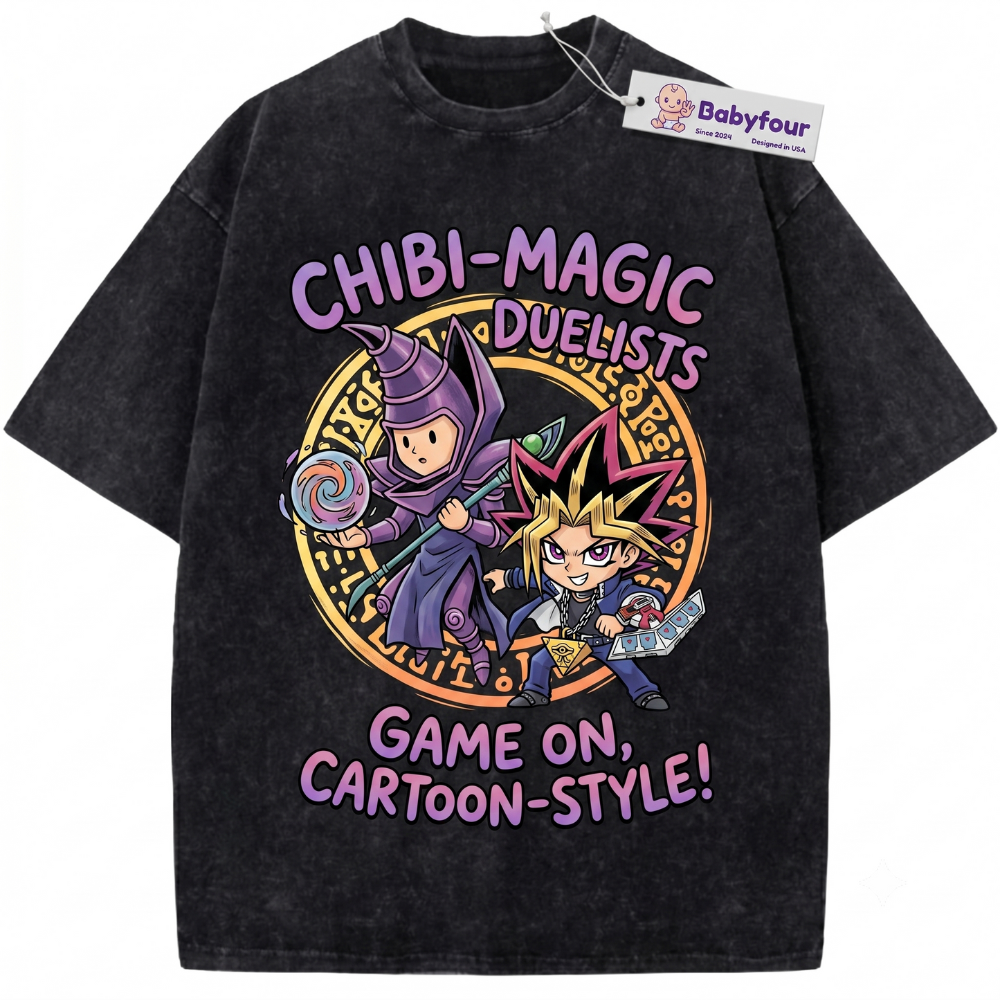 Retro Dark Sorcerer Graphic Tee - 90s Anime Nostalgia Vintage Unisex T-shirt