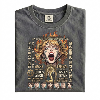 Retro 90s Japanese Aesthetic Psychological Horror Movie Poster Comfort Colors Unisex T-shirt