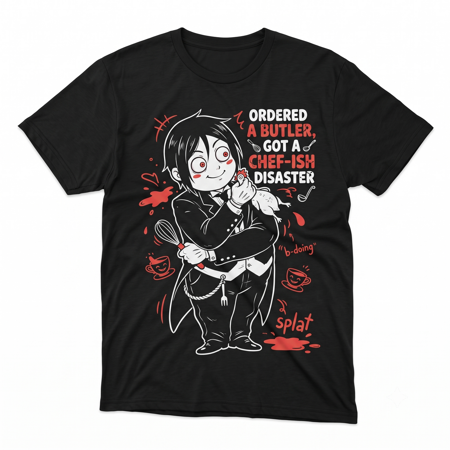 Dark Butler Anime Character Classic Graphic Design Unisex T-shirt
