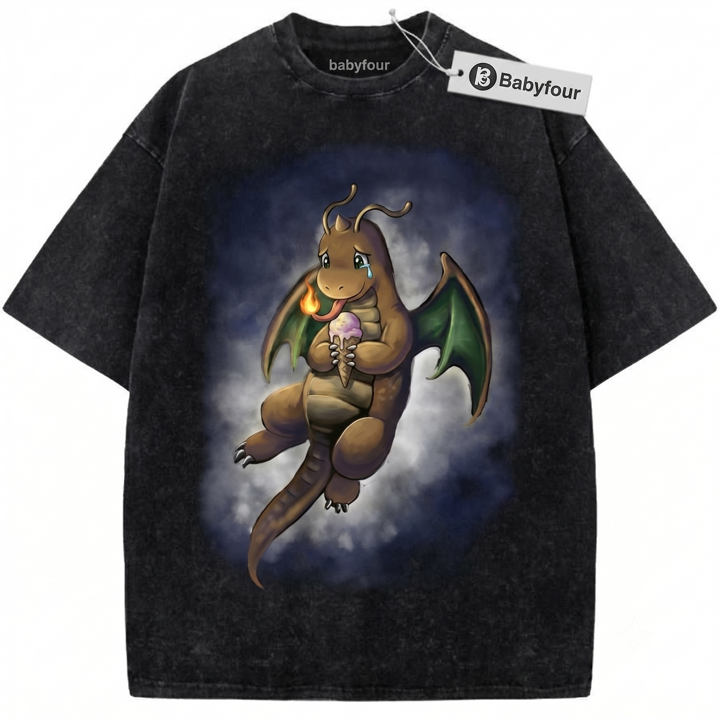 Retro Cute Orange Dragon Graphic Tee  90s Vintage Anime Pocket Monster Unisex T-Shirt