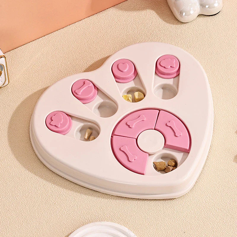 Interactive Slow Feeder Dog Bowl - Puzzle Toy for Pets