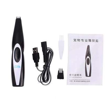 Dog Clippers Professional Pet Foot Hair Trimmer Dog Growing Clipper USB Rechargeable Butt Ear Eyes Hair Cutter Remover Low-noise