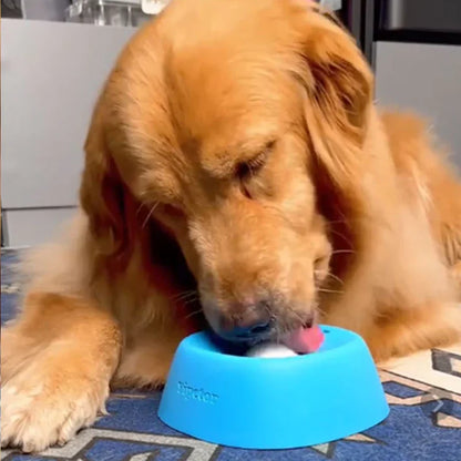 Anti-Choke Slow Feeder Dog Bowl & Lick Mat | 3/4 Cup Non-Slip Bowl for Treats, Broth, Yogurt
