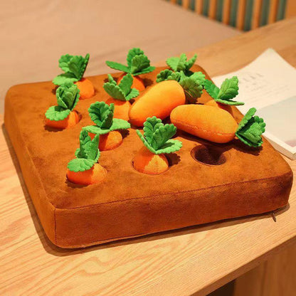 Pull Radish Plush Toy Pet Chewing Doll Fruit Vegetable Field Picking Mushrooms Early Education