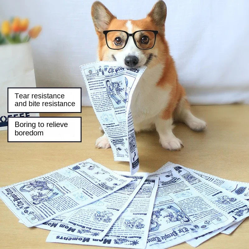 Pet Dog Sound Toy Crinkle Paper Simulation Boredom Buster Durable Chew Tooth Cleaning Interactive for Corgi Teddy Puppy