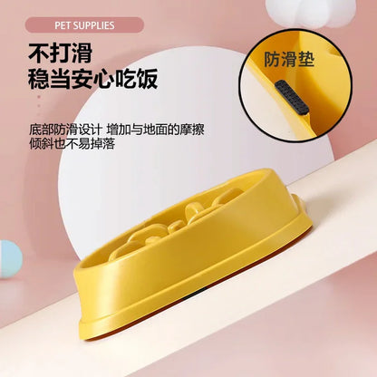 Pet Slow Food Bowl Dog Choke Prevention Single Bowl Non slip Large Jungle Pillar Slow Food Dog Bowl Food Plate Slow Food Feeder
