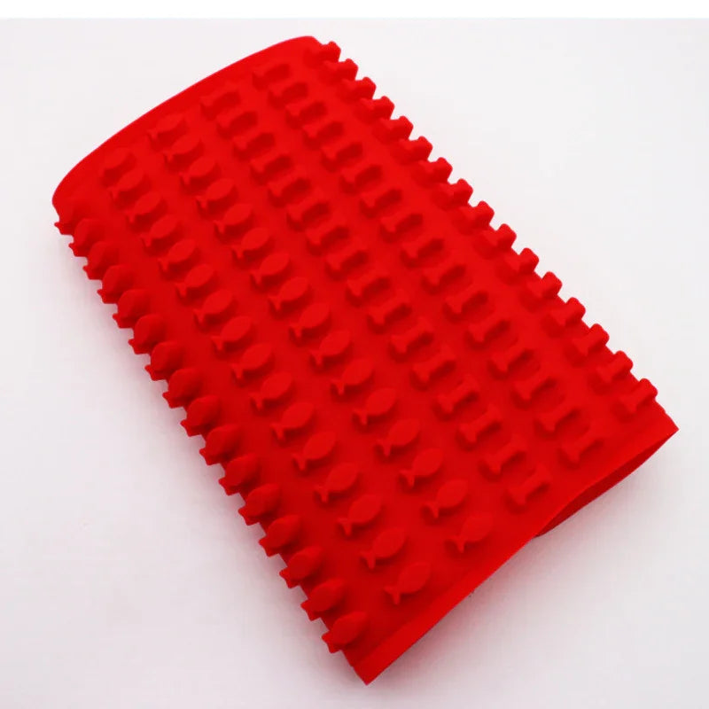 Fish and Bone Baking Mat Silicone Draining Mat Fish Bone Dog Food Biscuit Mold Pet Biscuit Mold