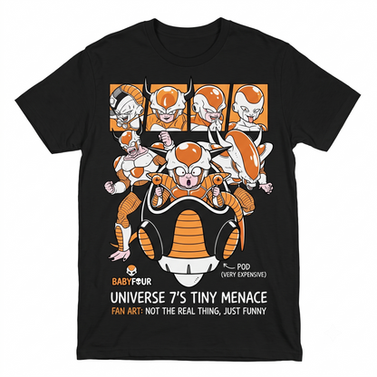 Vintage Galactic Overlord Graphic Tee - Retro Space Emperor Anime Manga T-Shirt Crewneck Cotton Black