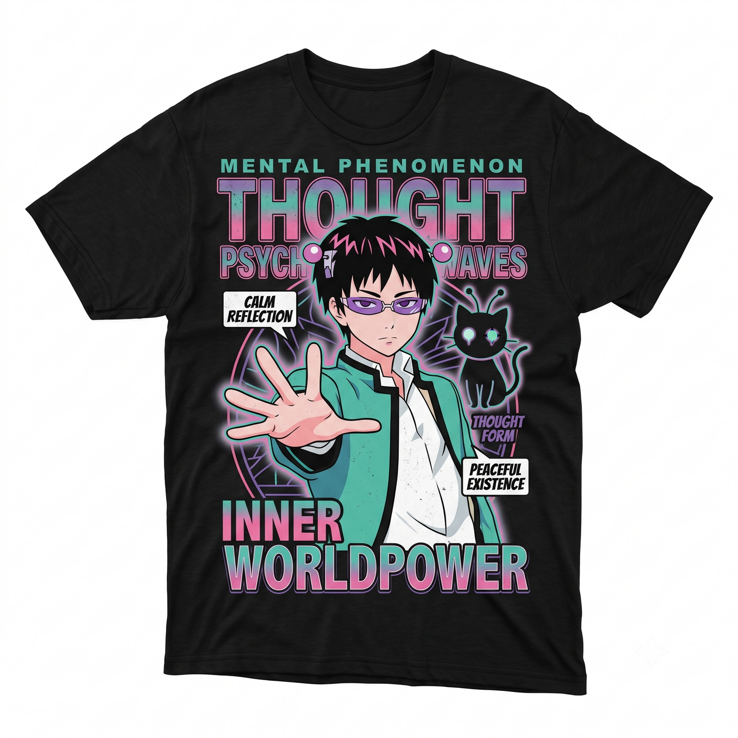 Pink Hair Anime Boy Annoyed Face Graphic Tee - Funny Manga Character Unisex T-Shirt