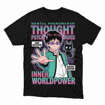 Pink Hair Anime Boy Annoyed Face Graphic Tee - Funny Manga Character Unisex T-Shirt