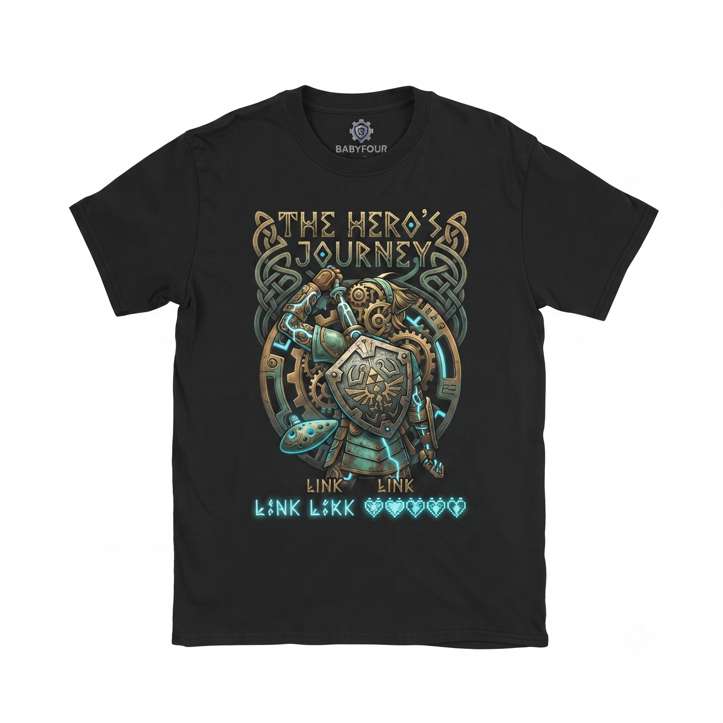 Legend of Zelda Adventure Series Graphic Apparel, Hero of Time Triforce Hylian Crest Inspired Design, Retro Gaming Enthusiast Gift, Soft Premium Quality Unisex Tshirt