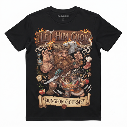 Dungeon Food Enthusiast Cooking Warrior Graphic Unisex T-shirt