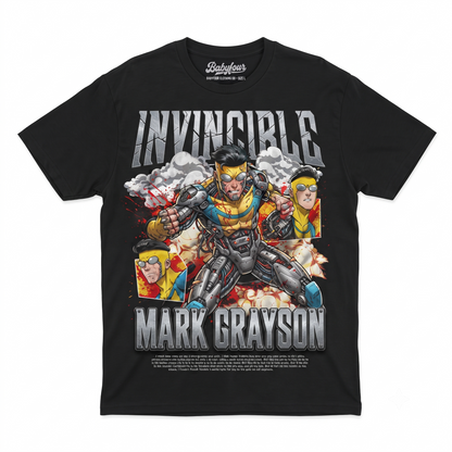 Superhero Character Graphic Tee, Action Comic Style Printed T-Shirt, Men’s Casual Short Sleeve Crewneck Shirt