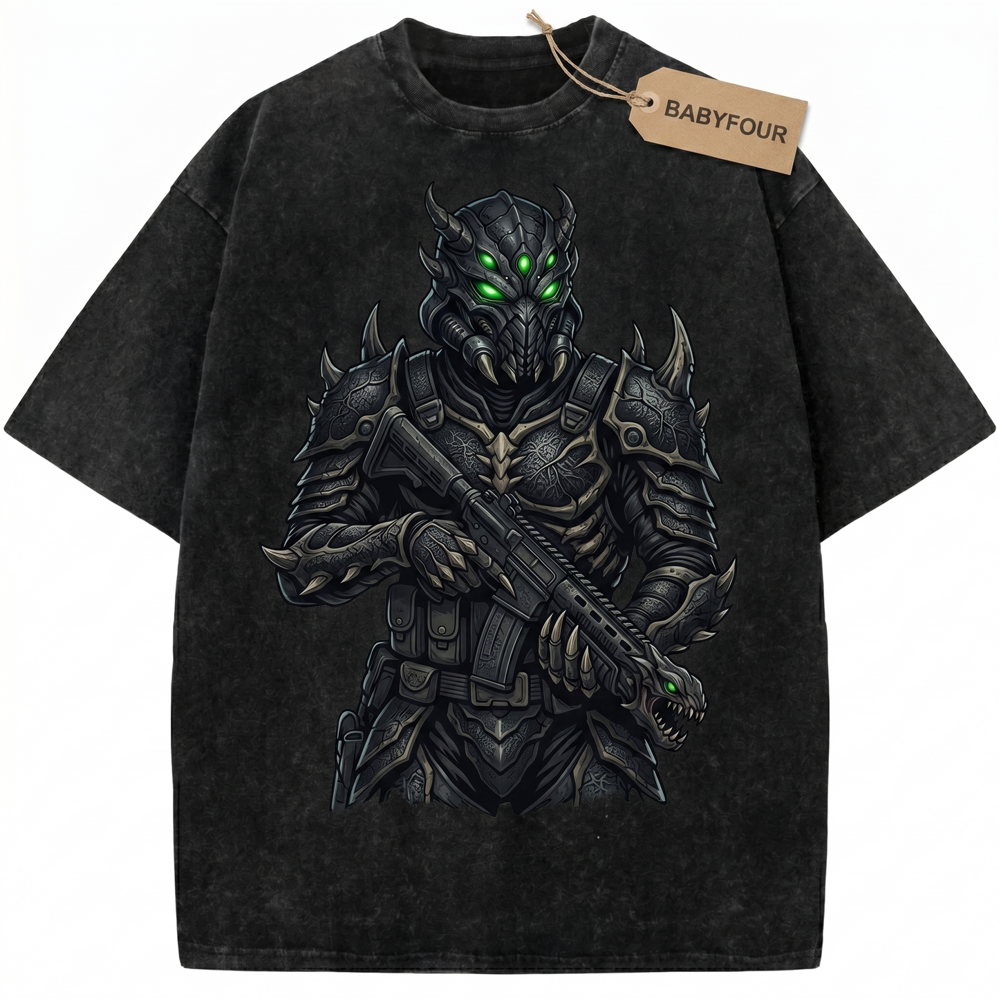 Vintage Dark Galactic Soldier T-Shirt, Retro Sci-Fi Space Armor Graphic Tee, Unisex