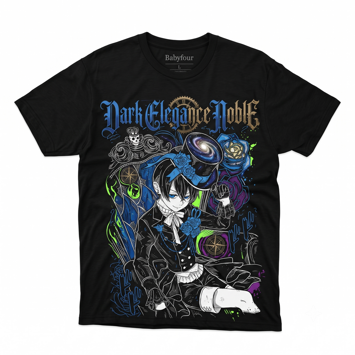 Dark Gothic Butler Vintage Graphic Tee - Japanese Anime Fan Gift Unisex T-shirt
