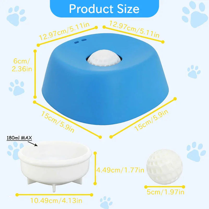 Anti-Choke Slow Feeder Dog Bowl & Lick Mat | 3/4 Cup Non-Slip Bowl for Treats, Broth, Yogurt