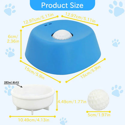 Anti-Choke Slow Feeder Dog Bowl & Lick Mat | 3/4 Cup Non-Slip Bowl for Treats, Broth, Yogurt