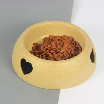 Pet Supplies Dog Bowl Rice Bowl Plastic Love Single Bowl Pet Bowl Cat Food Bowl
