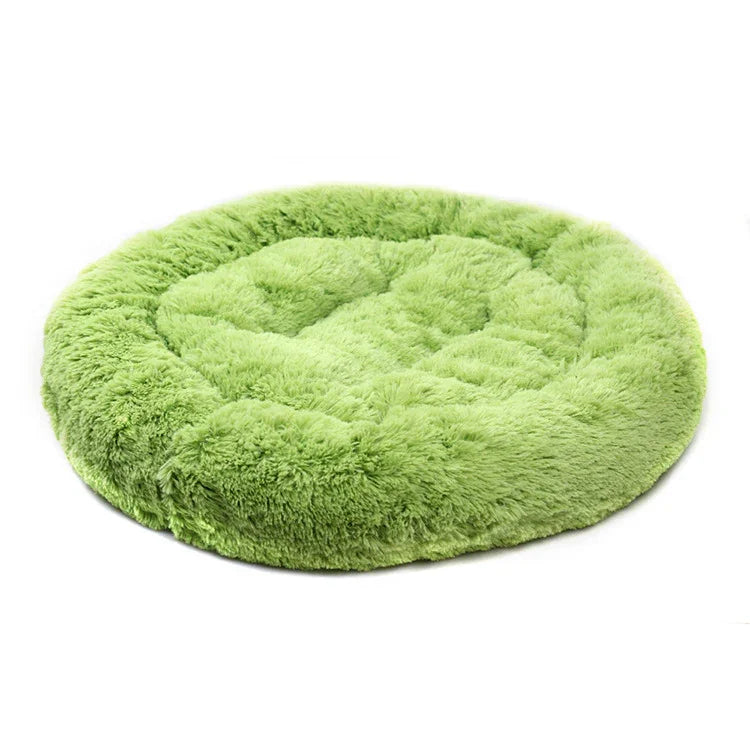 55*55 cm Colorful Dog Kennel Cat Kennel Pet Bed Round Plush Winter Dog Pad Cat Pad Small And Medium Dogs
