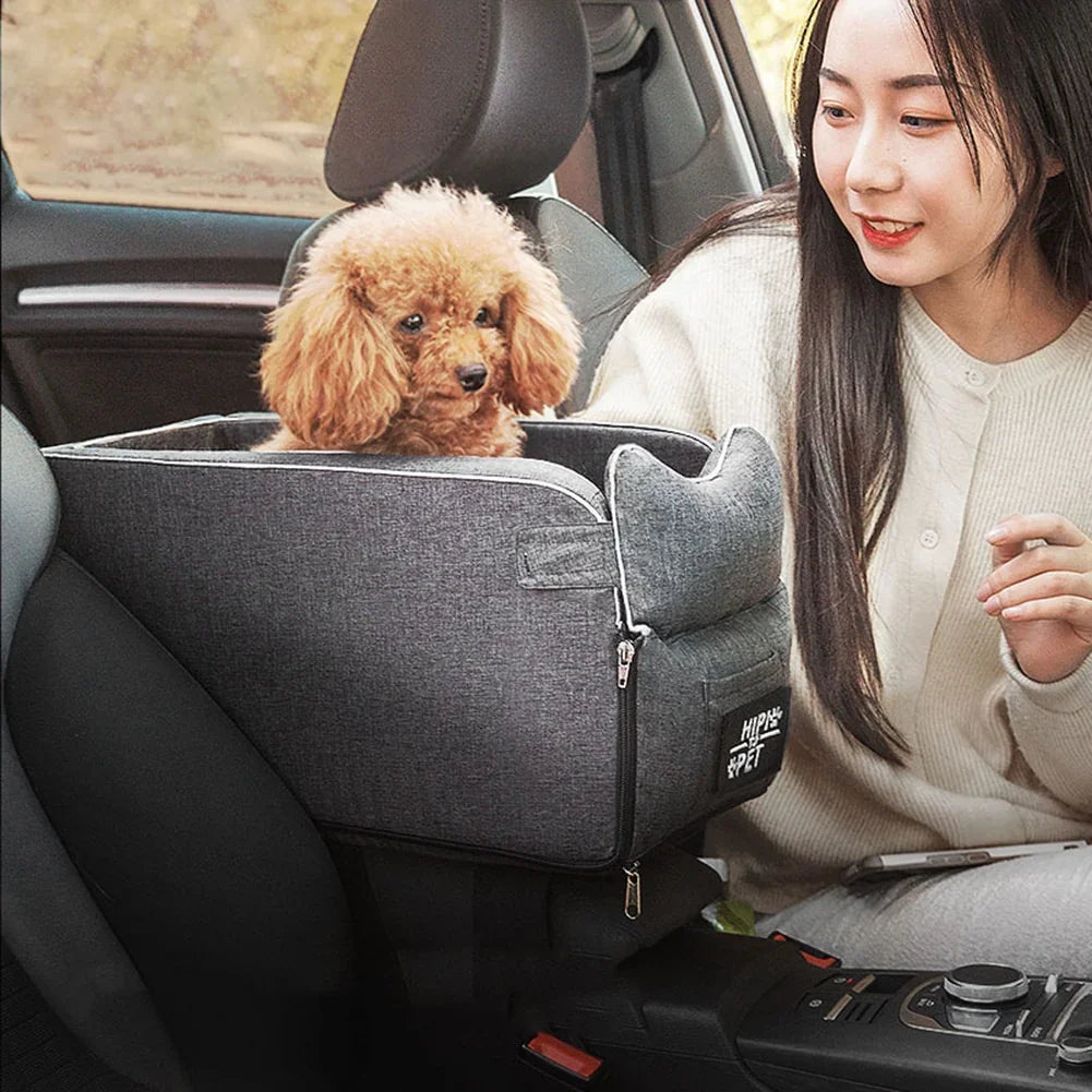 Puppy Cat Bed Car Console Pet Litter Portable Car Handrail Dog Cat Mat Travel Bed Safety Pet Seat
