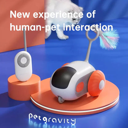 Remote Control Interactive Cat Car Toy USB Charging Chasing Automatic Self-moving Remote Smart Control Car Interactive Cat Toy P