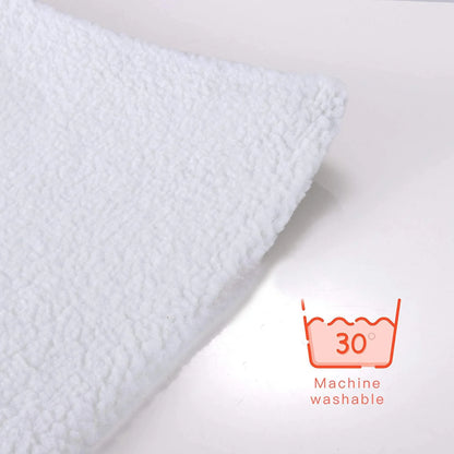 Dog Bed Pet Kennel Mat Self Heating Cat and Dog Mat Blanket Microwave Oven Heating Warm Lamb Plush Dog Kennel