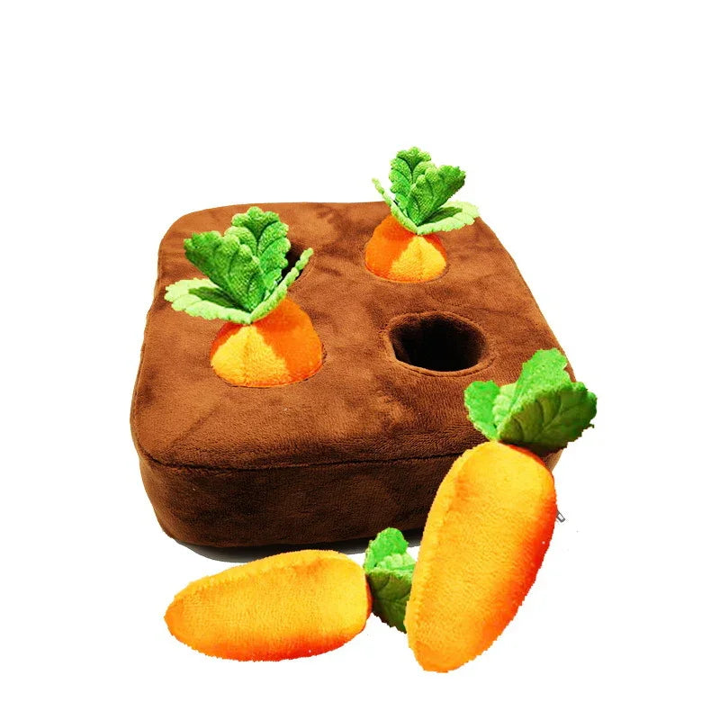 Pull Radish Plush Toy Pet Chewing Doll Fruit Vegetable Field Picking Mushrooms Early Education