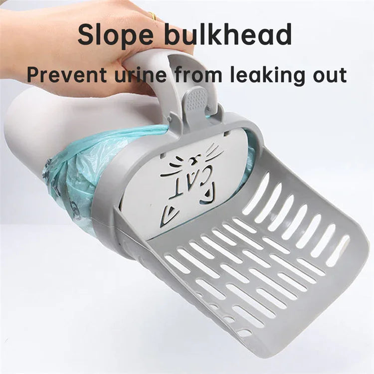 Comfortable handle lightning shovel sand plastic integrated tofu cat litter shovel
