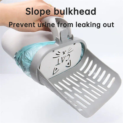 Comfortable handle lightning shovel sand plastic integrated tofu cat litter shovel