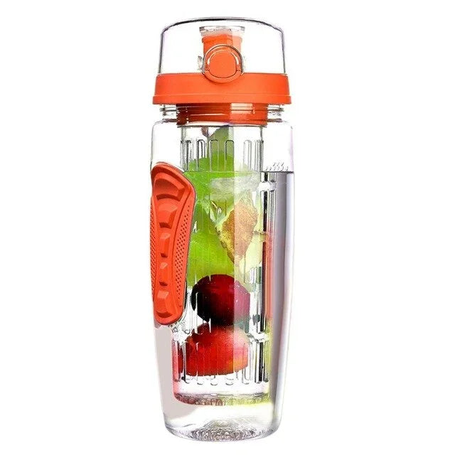 1000ml Free Fruit Infuser Juice Shaker Sports Lemon Water Bottle Tour hiking Portable Climbing Camp Bottles Outdoor Kettle Pro