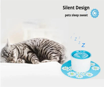Automatic Flower Style Cat Dog Electric Pet Drinking Fountain Pet Bowl Drinking Water Dispenser Drink Filter
