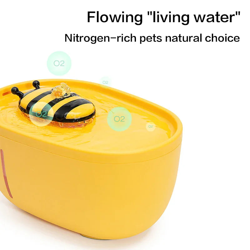 Small Bee Drinking Machine Cat Automatic Circulation Filter Silent Living Water Pet Water Dispenser