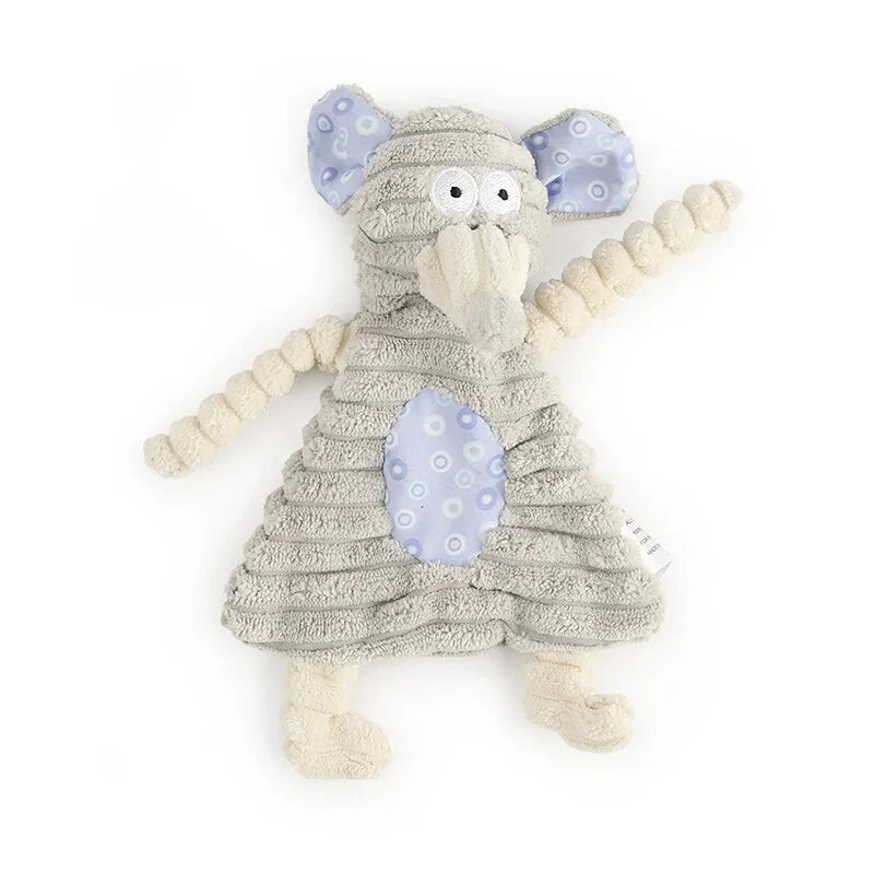 Corduroy Sound Pet Toy Dog Squeak Toy for Rabbit Mouse Cattle Clean Teeth Puppy Toys Pet Accessories Small Dog Toy