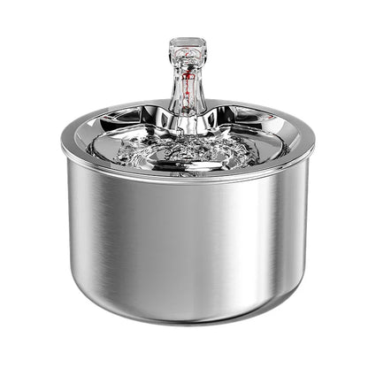 Stainless Steel Cat Water Dispenser Automatic Over-Circulation Flow Pet Smart Water Dispenser Cat And Dog Filter Drinking Bowl