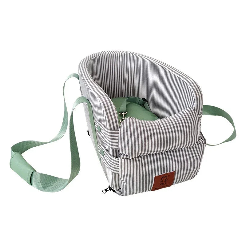 Portable Pet Bed In Car Seat Booster Dog Car Seat Bed First Class with Clip-On Safety Leash