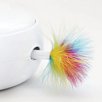 Electric Cat Toy Intelligent Funny Cat Stick Crazy Play Plate Cat Catch Mouse Donut Automatic Turntable