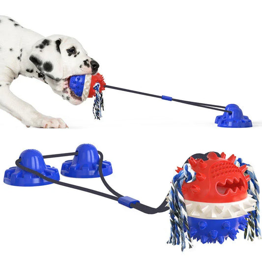Strong Suction Cup Dog Toy Molar Dog Products Bite Resistant Sound Ball a Pet Products