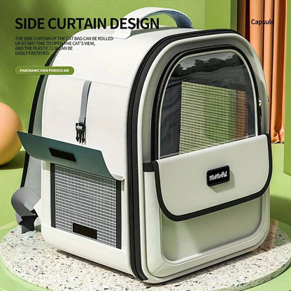 Pet supplies cat bag portable pet bag with side opening backpack for outdoor use