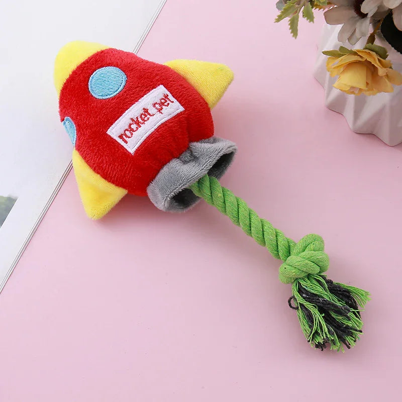 Pet cotton rope toy dog resistant to biting and grinding teeth