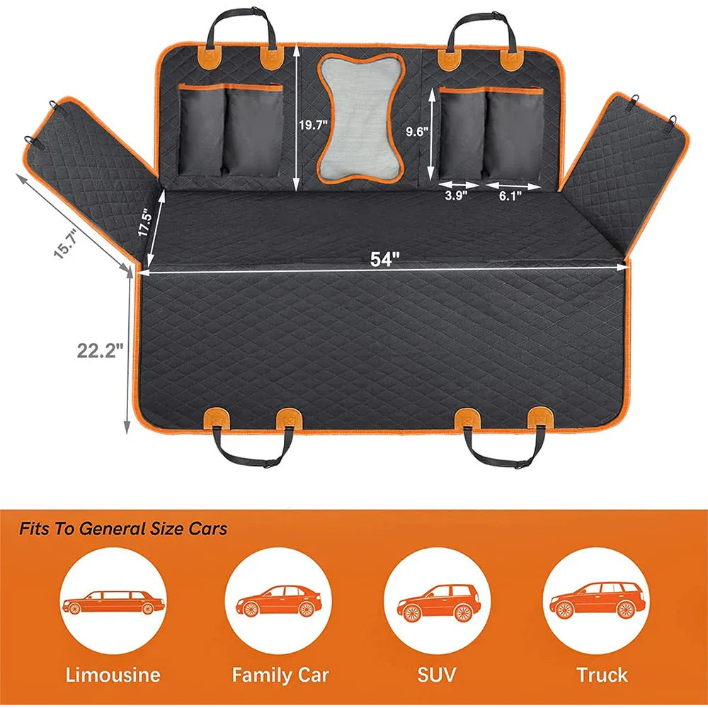 Pet car mat waterproof protection car rear seat mat dog mat anti dirt anti bite anti slip pet car mat