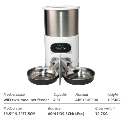 Wifi Smart APP Pet Feeder Household use Microchip Dog Automatic Pet Feeder Automatic Pet Feeder