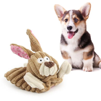 Corduroy Sound Pet Toy Dog Squeak Toy for Rabbit Mouse Cattle Clean Teeth Puppy Toys Pet Accessories Small Dog Toy